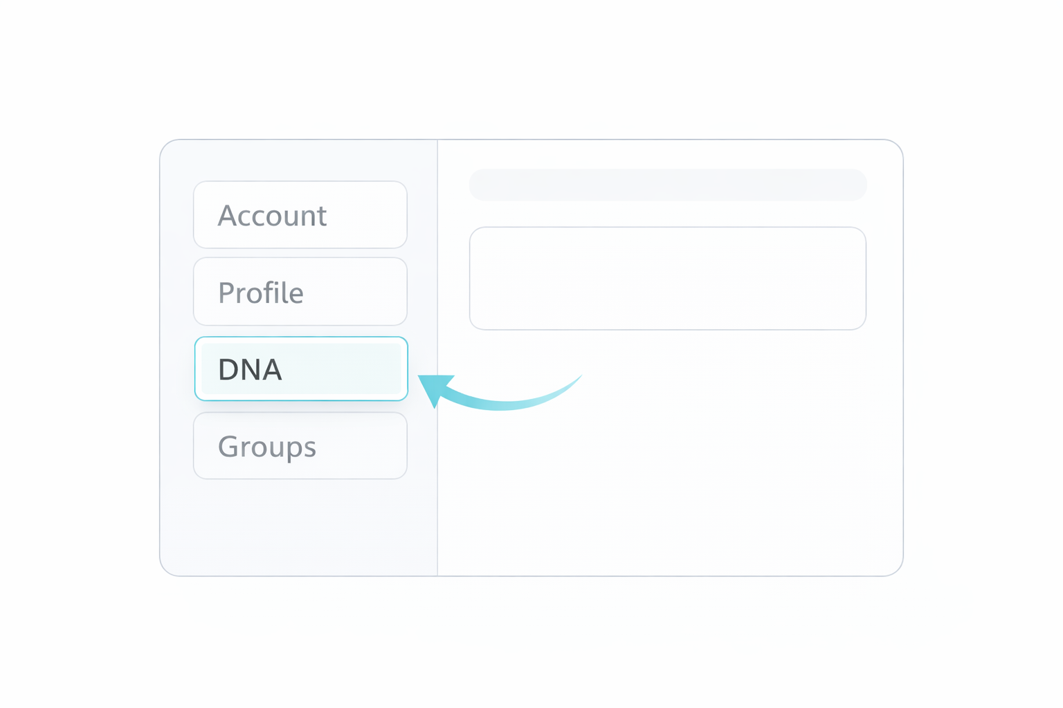 Ancestry: open the DNA section from settings sidebar